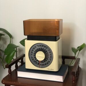 Cream and Brown Retro Kitchen Scale